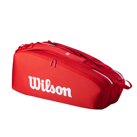 Wilson Super Tour 6 Red Tennis Racket Bag - 2025