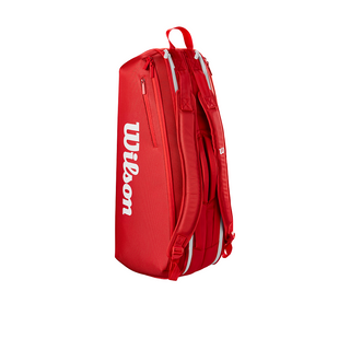 Wilson Super Tour 6 Red Tennis Racket Bag - 2025