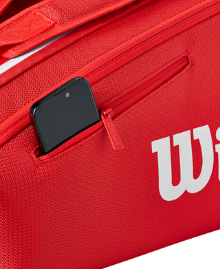 Wilson Super Tour 6 Red Tennis Racket Bag - 2025