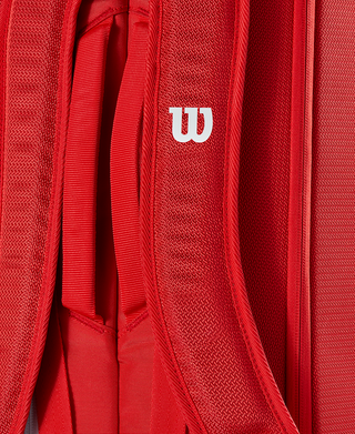 Wilson Super Tour 6 Red Tennis Racket Bag - 2025