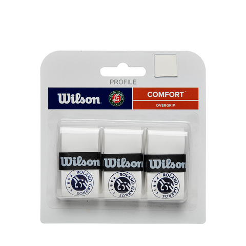 Wilson Profile Overgrip - Pack of 3 Grips - Roland Garros