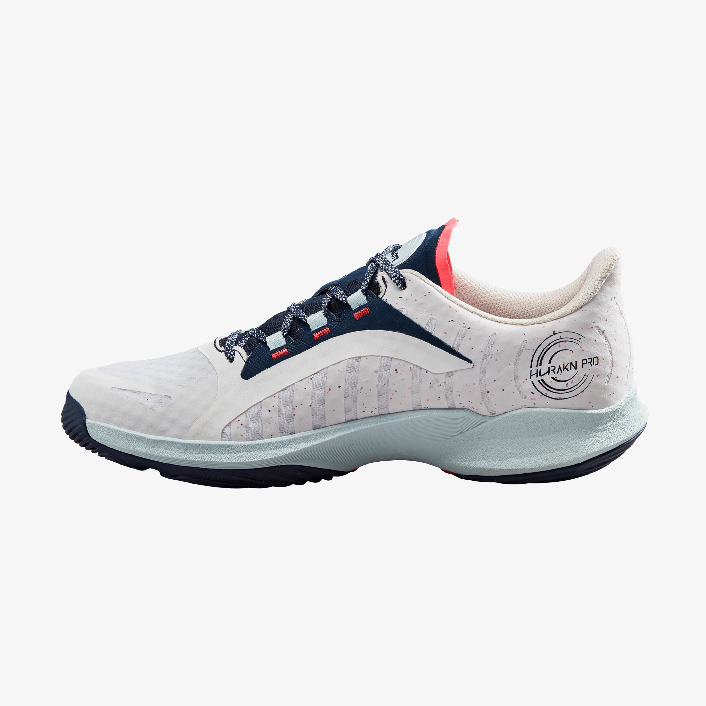 Wilson Hurakn Pro Padel Tennis Sports Shoe Trainer White Cooling Spray Navy Blazer