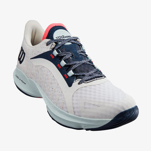 Wilson Hurakn Pro Padel Tennis Sports Shoe Trainer - White/Cooling Spray/Navy Blazer