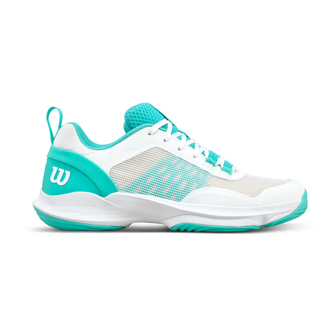Wilson Hurakn Pro V2 Womens Padel Shoe - White/Turquoise