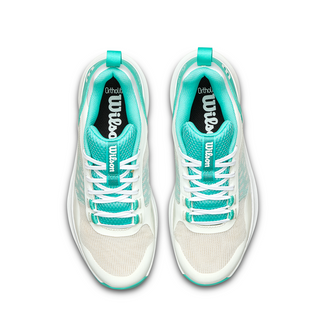 Wilson Hurakn Pro V2 Womens Padel Shoe - White/Turquoise