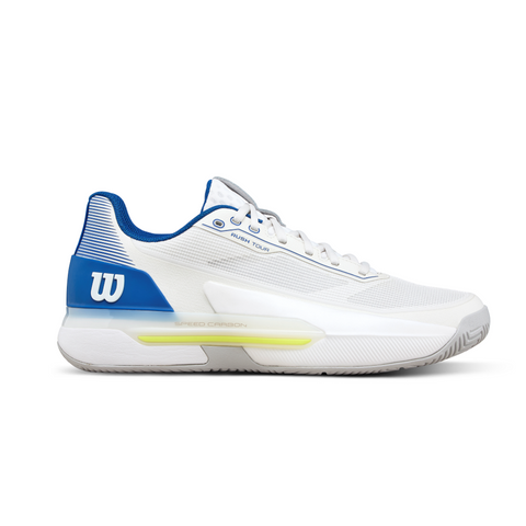 Wilson Rush Tour 5 Men's Tennis Shoe - White/Deja Vu Blue/Lunar Rock - 2026