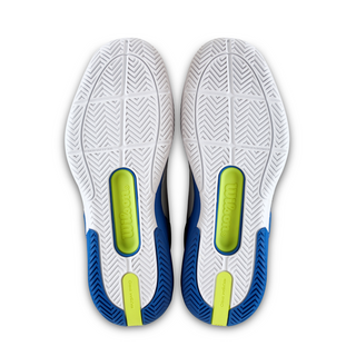 Wilson Rush Pro 5 Men's Tennis Shoe - White/Deja Vu Blue/Safety Yellow - 2026