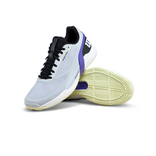 Wilson Rush Pro 5 Clay Men's Tennis Shoe - Gray Dawn/Black/Yellow - 2026
