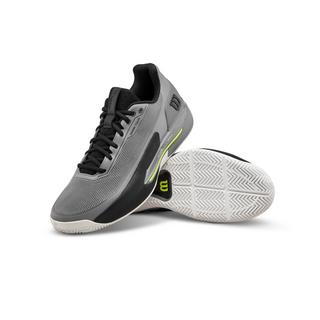 Wilson Rush Tour 5 Men's Tennis Shoe - Titanium/Black/Safety Yellow