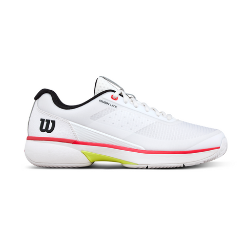 Wilson Rush Lite 5 Men's Tennis Shoe - White/Black/Infrared - 2026
