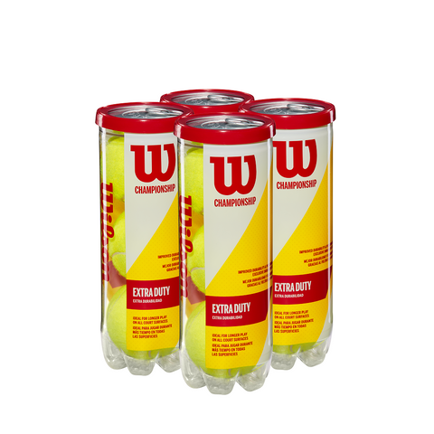Wilson Championship Extra Duty Tennis Balls - 4 Tube (12 Balls)