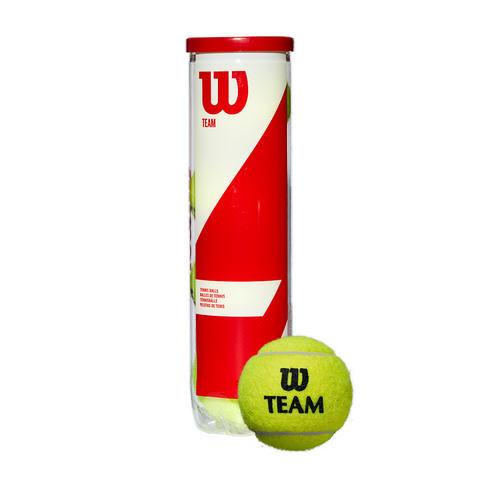 Wilson Team Practice Tennis Balls - 4 Ball Tube