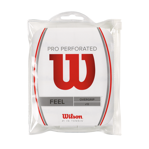 Wilson Pro Perforated Overgrip - Pack of 12 Grips - Feel