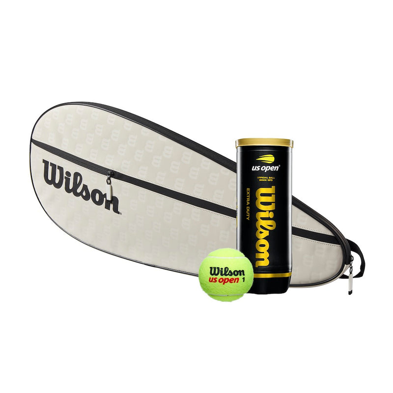 Wilson Premium Tennis Racket Cover + Wilson US Open Tennis Balls - US Open Bundle Special