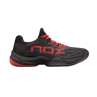 NOX AT10 Lux Mens All Court Padel Shoes - Black/Red