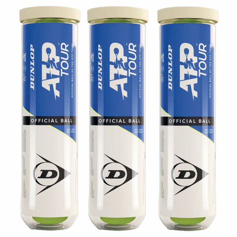 Dunlop ATP Tour Tennis Ball Tube - 1 Dozen - 12 Balls