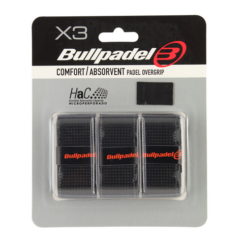 Bullpadel Comfort/Absorbent Padel Overgrip - Pack of 3