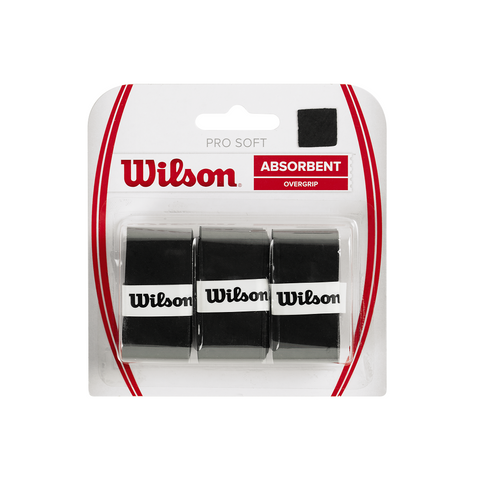 Wilson Pro Soft Overgrip - Pack of 3 Grips - Absorbent