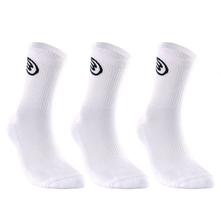Bullpadel BP262 High Socks - Pack of 3 - White