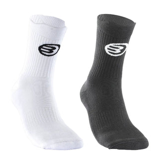 Bullpadel BP263 High Socks - Pack of 2 - Black/White
