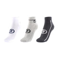 Bullpadel BP264 Short Socks - Pack of 3 - Black/White/Grey