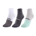 Bullpadel BP266 Women's Short Socks - Pack of 3 - White/Grey