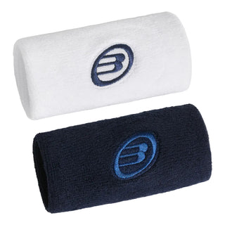 Bullpadel Wide Wristband - 2 Pack - White/Navy