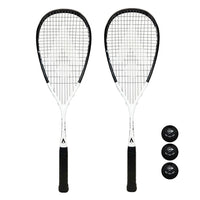 Karakal CarboTech 115 Graphite Squash Rackets + Balls - 2 Racket Deal