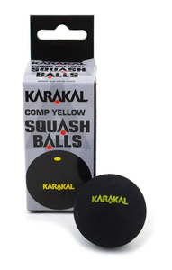 Karakal Comp Yellow Dot Squash Ball - 2 Pack