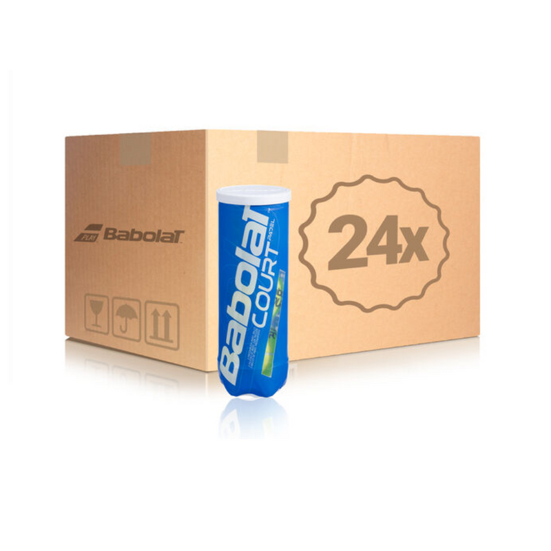 Babolat Court Padel Balls - 24 Tubes / 72 Ball Box