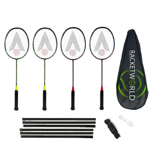 Karakal CT Attack Graphite 4 Player Badminton Set With Net & Shuttles