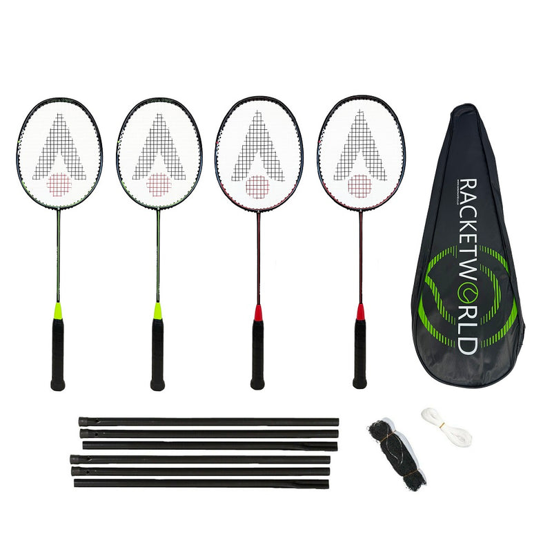 Karakal CT Attack Graphite 4 Player Badminton Set With Net & Shuttles
