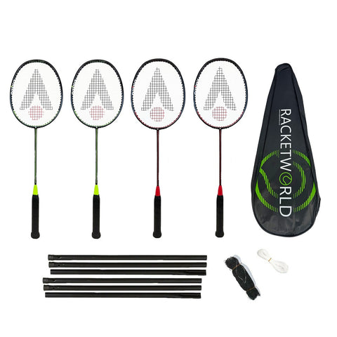 Karakal CT Attack Graphite 4 Player Badminton Set With Net & Shuttles