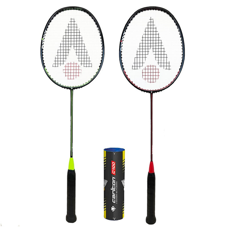 Karakal Attack Graphite 2 Player Badminton Set Including 6 Shuttles and Covers