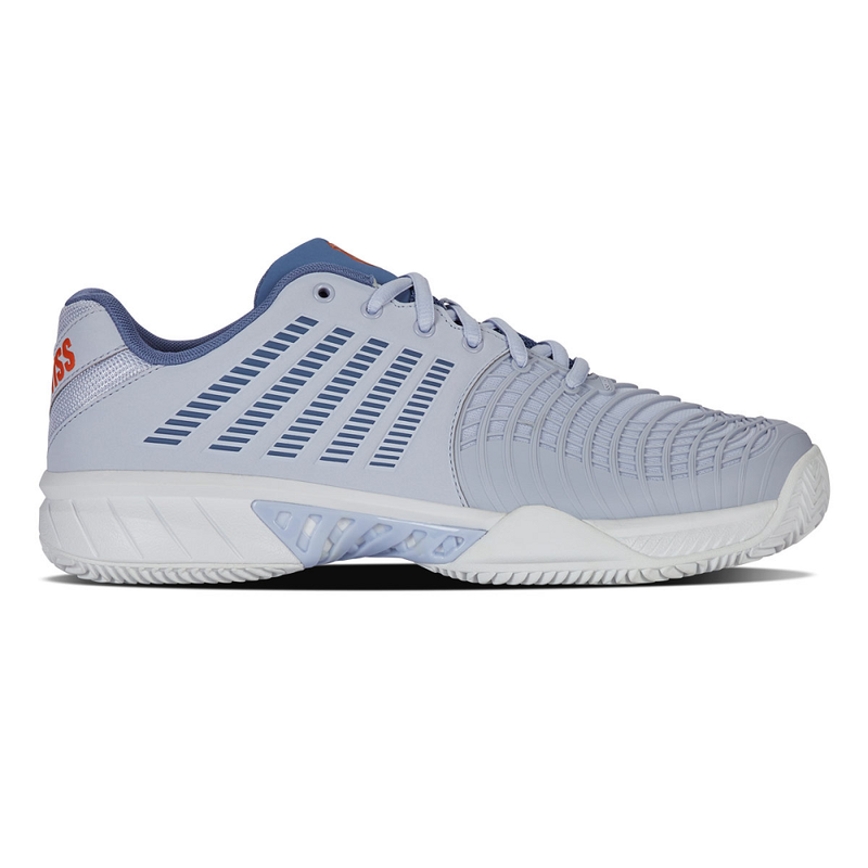 K-Swiss Express Light 3 Mens Tennis Shoes - Artic Ice/Infinity/Scarlet Ibis - 2025