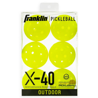 Franklin X-40 Outdoor Pickleball Balls - 6 Pack