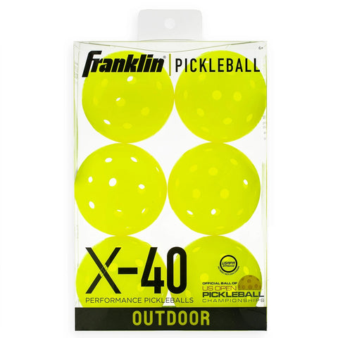 Franklin X-40 Outdoor Pickleball Balls - 6 Pack