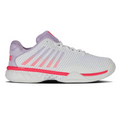 K-Swiss Hypercourt Express 2 Womens Tennis Shoes - White/Orchid Petal/Neon Blaze - 2025