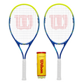 Wilson Impact Blue 2 Player Tennis Racket Set Inc 3 Tennis Balls - 2026