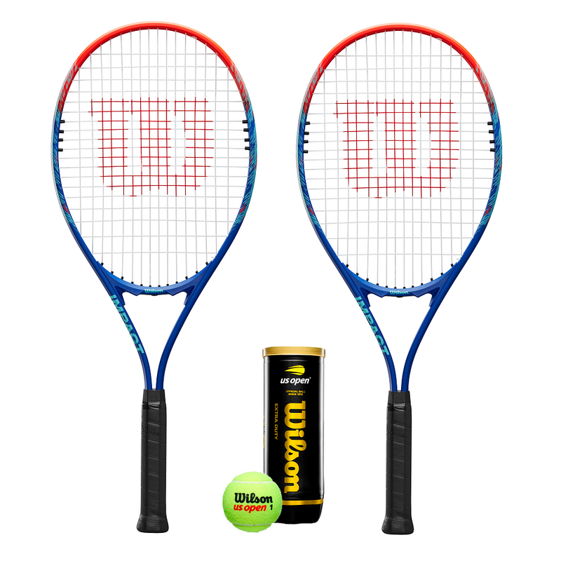 Wilson Impact 2 Player Tennis Racket Set Inc 3 Tennis Balls