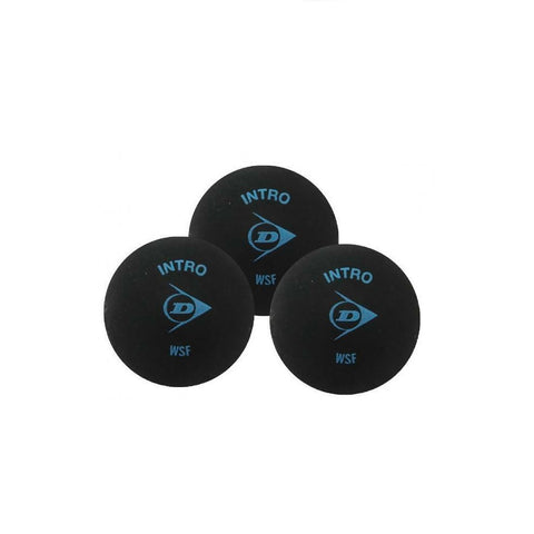 Dunlop Intro Blue Dot Squash balls - 3 Pack