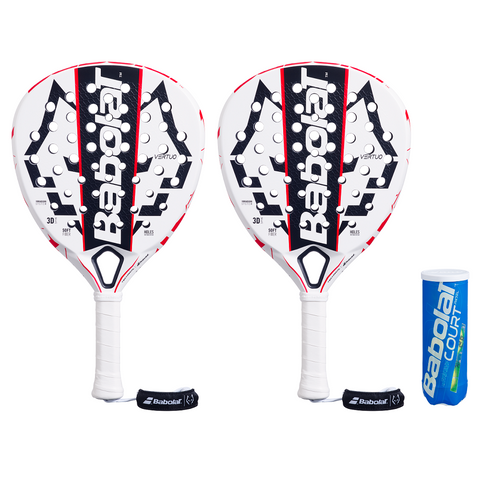 Babolat Technical Vertuo Juan Lebron Padel Racket Twin Set - Includes 2 Rackets and 3 Balls