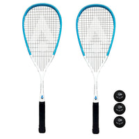 Karakal CarboTech 120 Graphite Squash Rackets + Balls - 2 Racket Deal