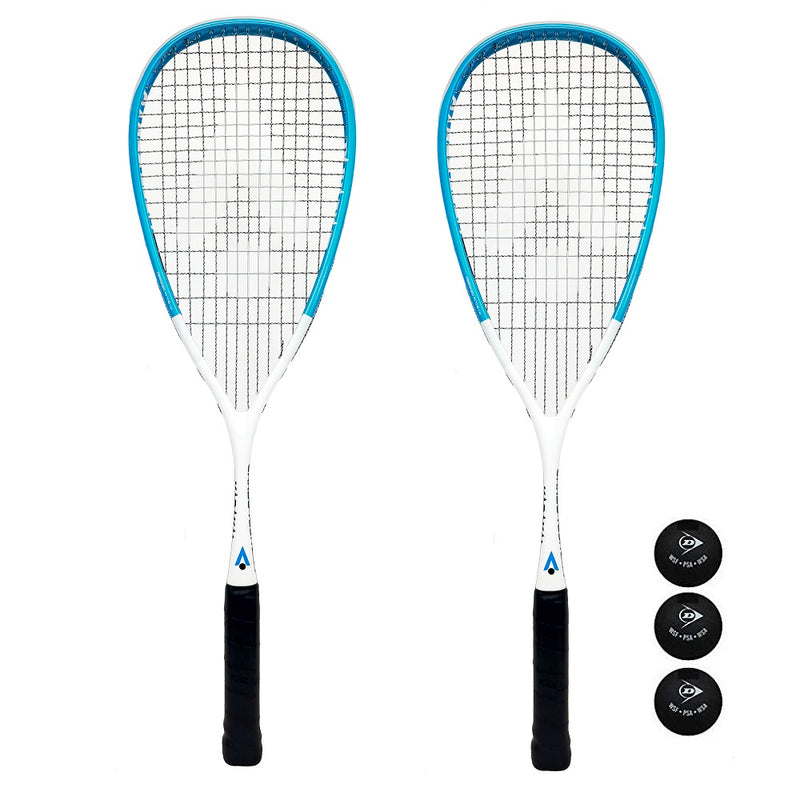 Karakal CarboTech 120 Graphite Squash Rackets + Balls - 2 Racket Deal