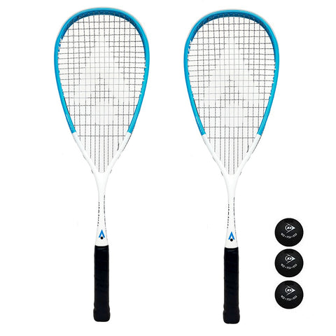 Karakal CarboTech 120 Graphite Squash Rackets + Balls - 2 Racket Deal