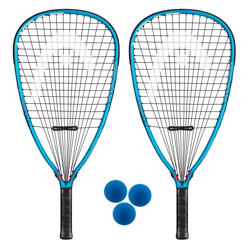 HEAD Innegra Laser 2 Player Racketball Racket Set Including 3 Balls
