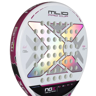 NOX Pala ML10 Pro Cup Silver By Miguel Lamperti Padel Racket + Cover - 2025