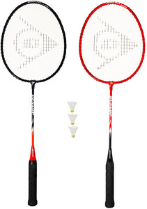 Dunlop Nanomax Badminton Racket 2 Player Set + 3 Shuttles