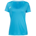 Babolat Play Women's Cap Sleeve Top - Cyan Blue