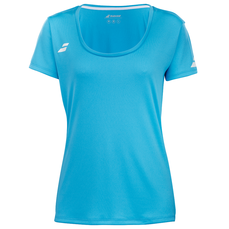 Babolat Play Women's Cap Sleeve Top - Cyan Blue